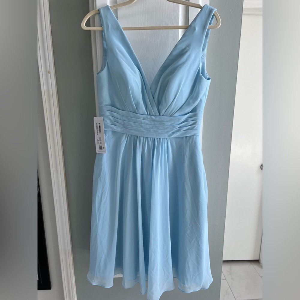 Azazie Kyla A6 Sky Blue Bridesmaid Dress NWT